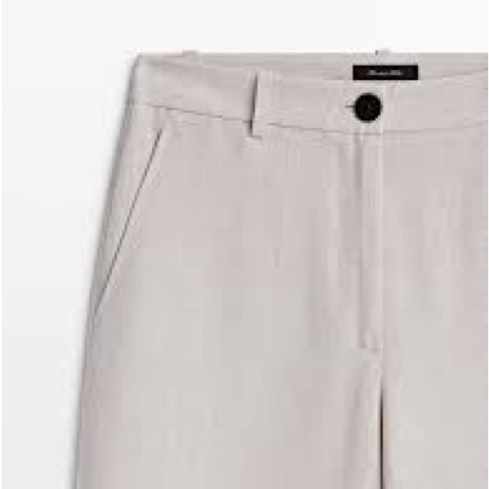 NWT. Massimo Dutti Linen Blend Straight Fit Cargo Pants. Size 10. - Picture 6 of 12